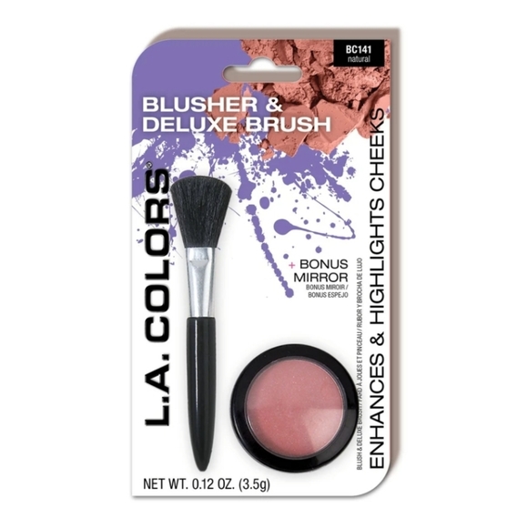 L.A. Colors Blusher & Deluxe Brush - Picture 1 of 8